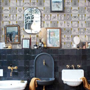 Alchemici-Bianco-e-giallo-zafferano-MaVoix-carte-da-parati-bathroom-wallpaper-decor