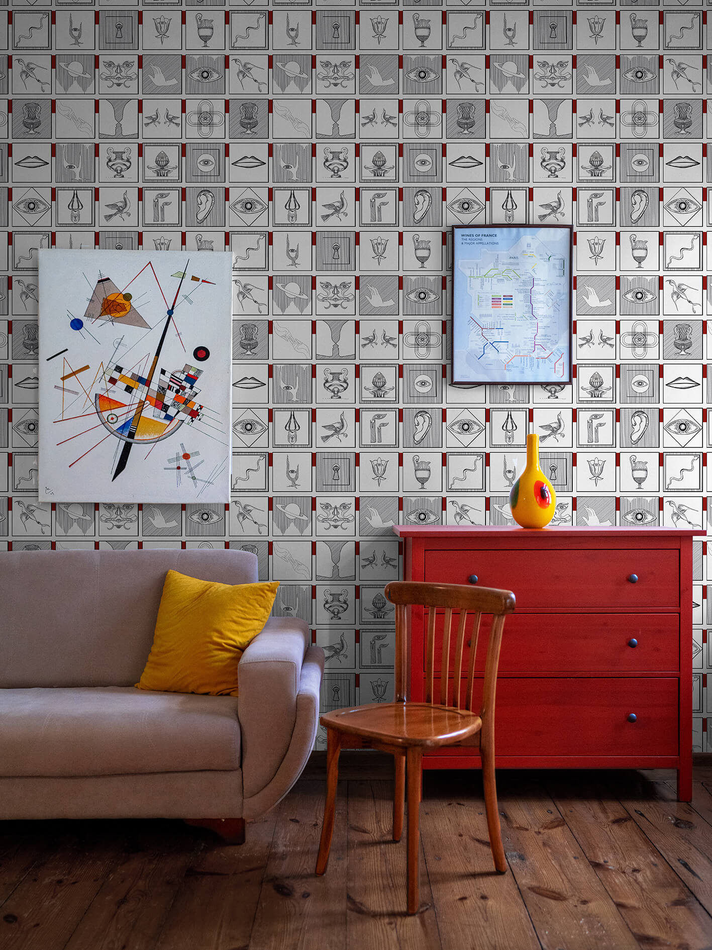 Carta-da-parati-Alchemici-Rosso-merlot-MaVoix-wallpaper-racconti-home-living-room-interior-decoration