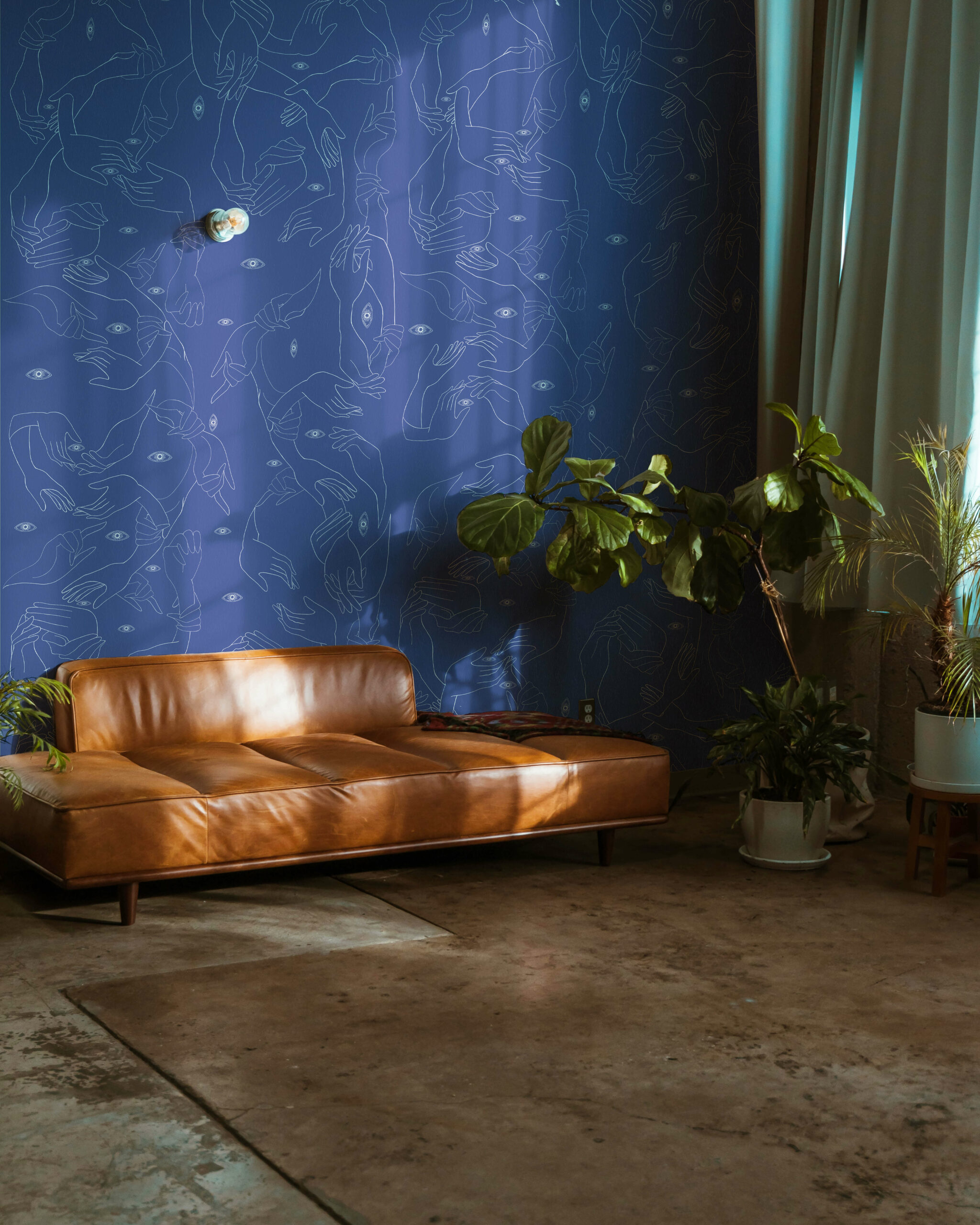 Wallpaper Serenity Azure-MaVoix-wallpaper-living-room-Essenziali-Collection