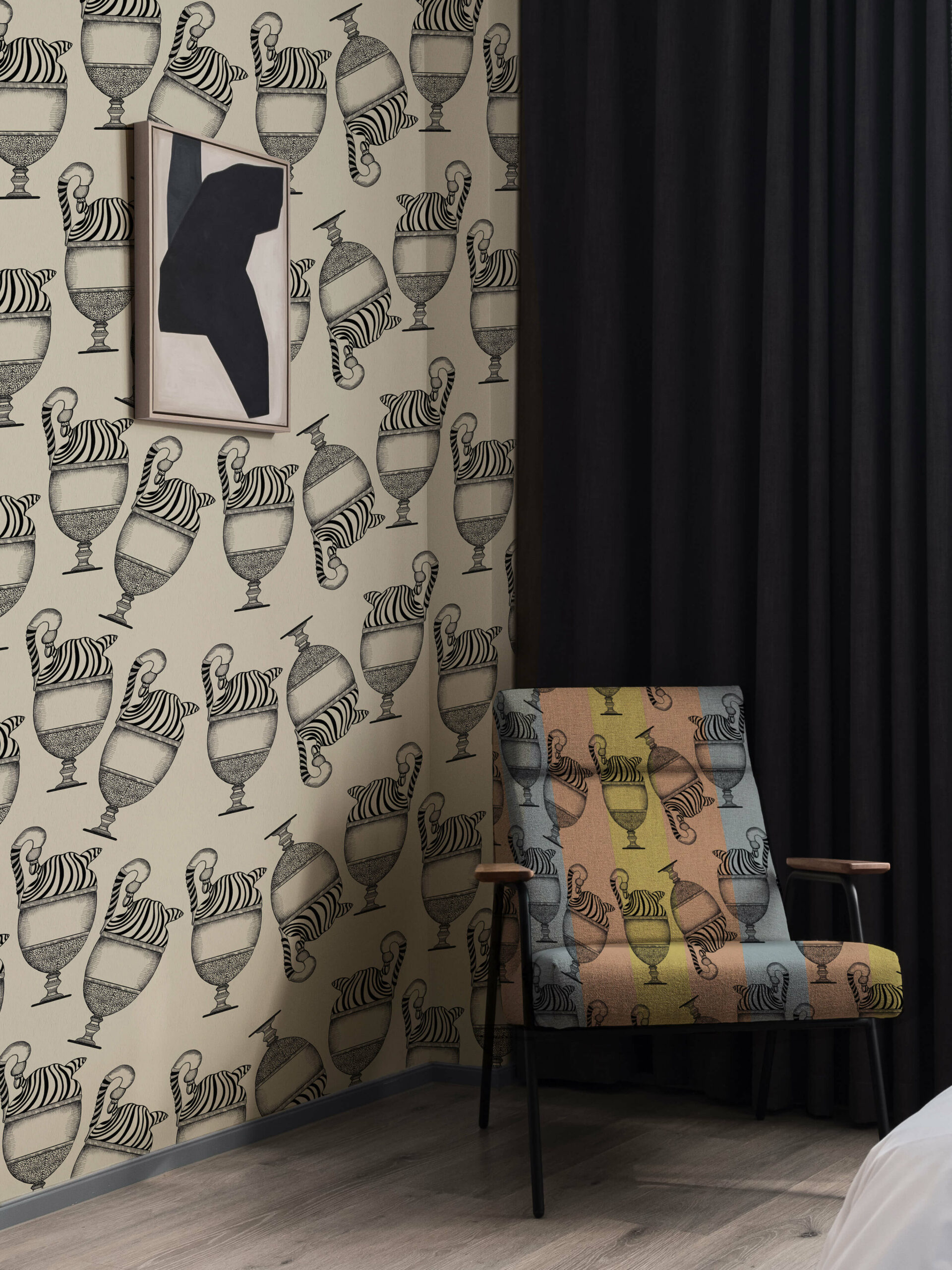 Wallpaper-Fontana-zebrato-MaVoix-wallpaper-Evocative-installation