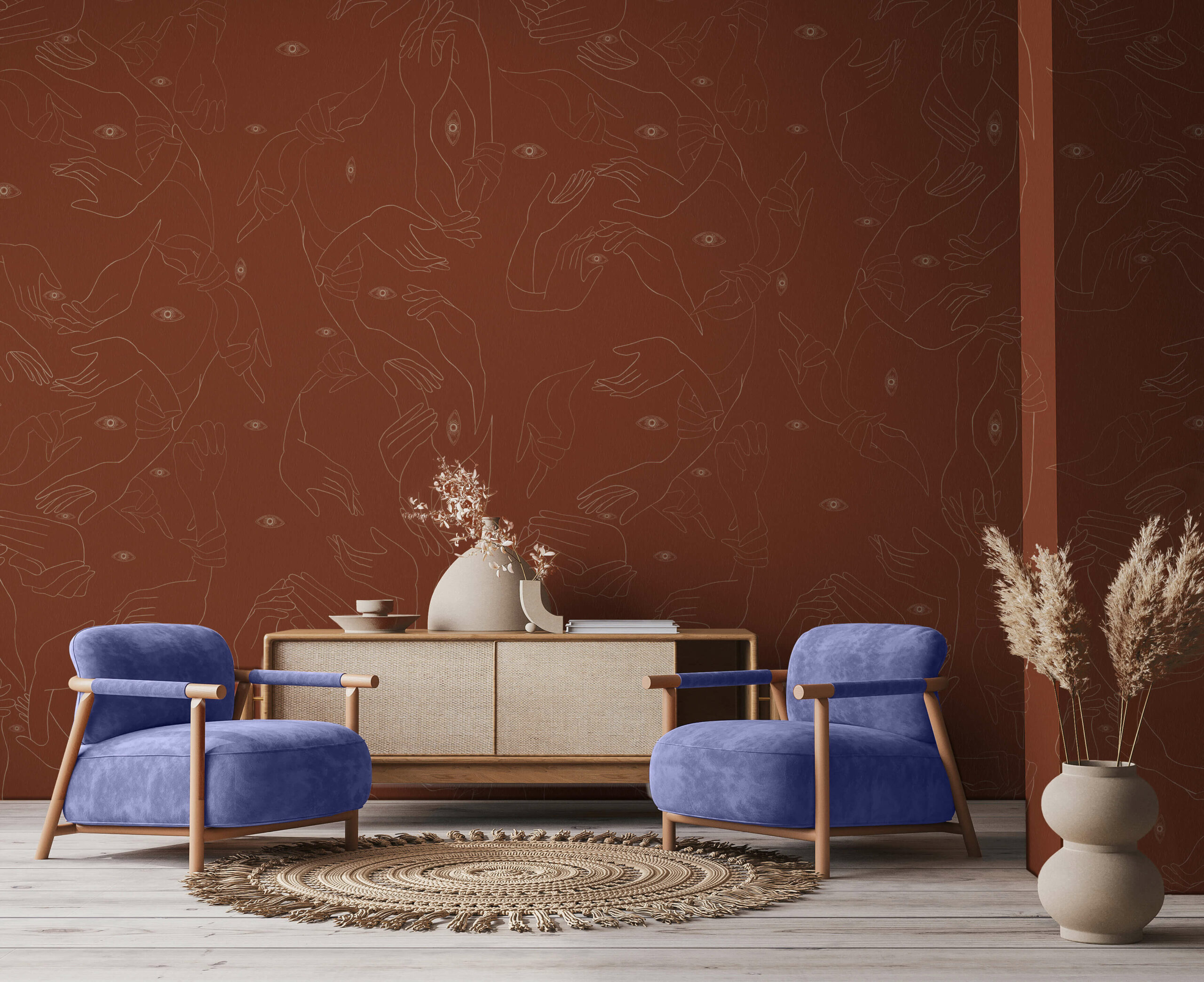 Wallpaper-Uno-Nessuno-Cannella-MaVoix-wallpaper-comfort-home-corner-interior