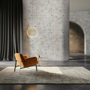 Wallpaper-Uno-Nessuno-Ecru-cotone-MaVoix-essential-line-look-all-over-interior