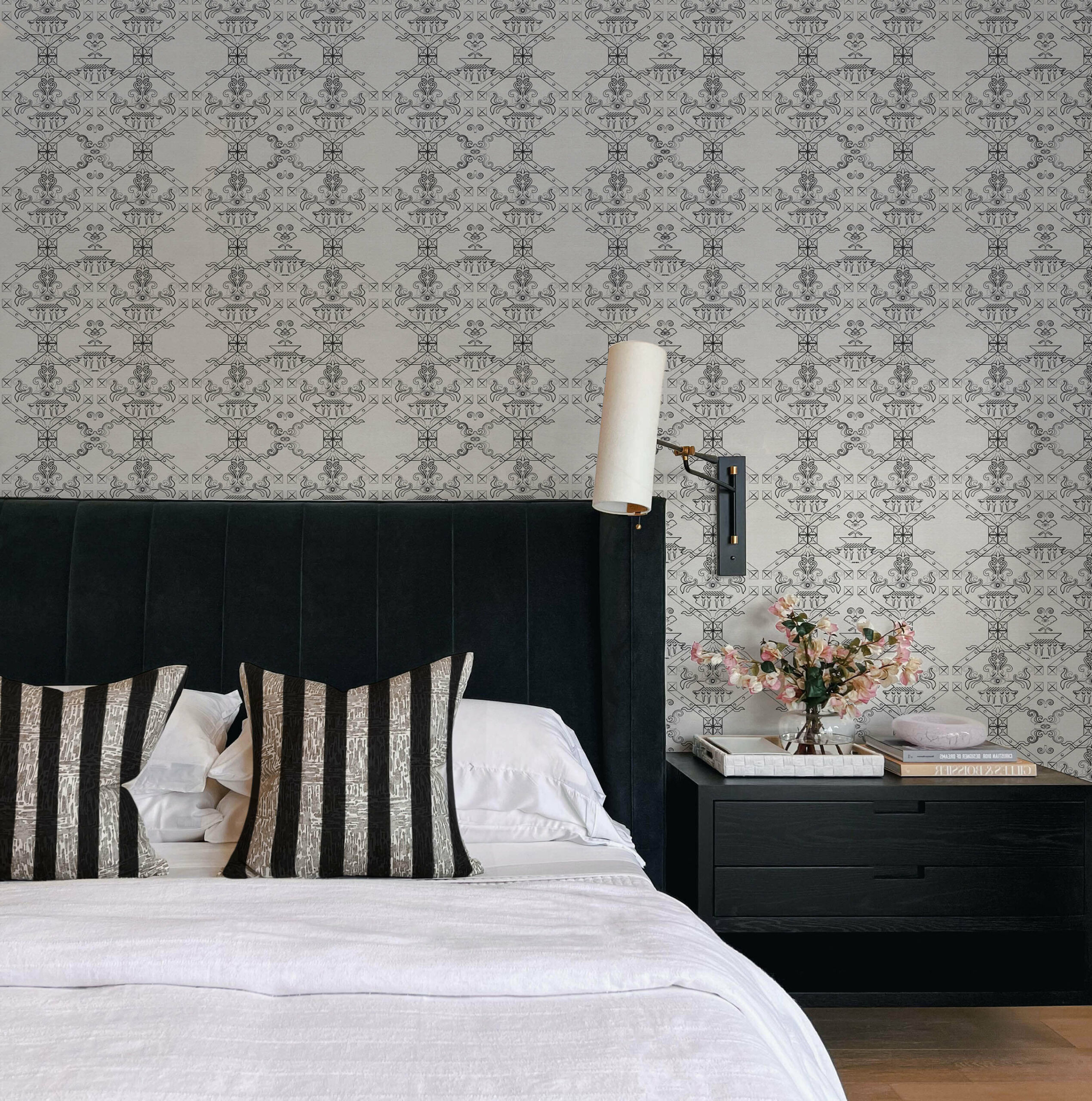 Ricamo-Ecru-Cotone-MaVoix-wallpaper-Master-bedroom