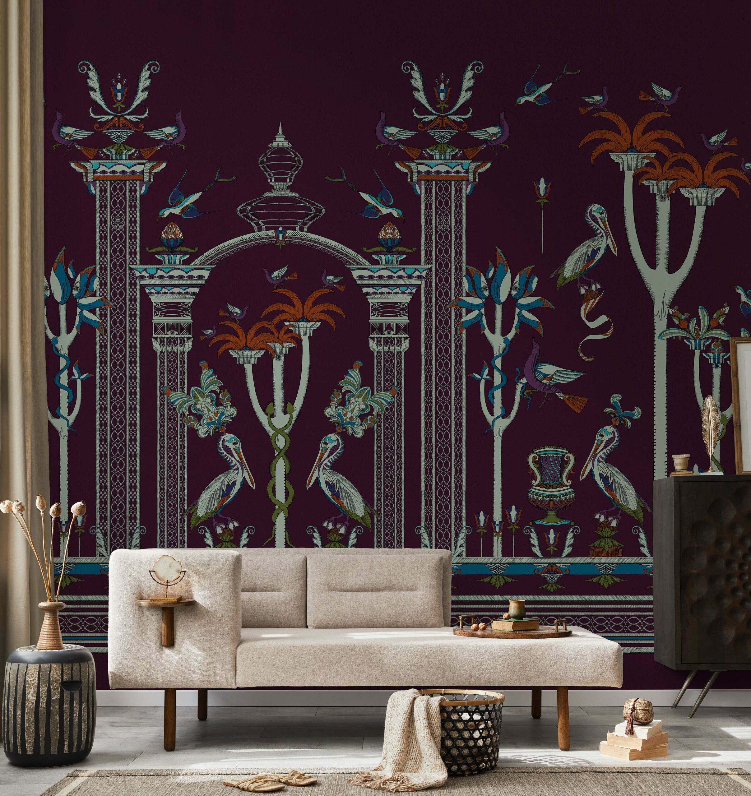 Via-Salvestrina-12-Bourgogne-MaVoix-wallpaper-Fresco-Interior-design-dining-room