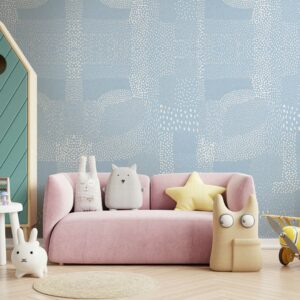 Macchiette-Azzurro-Pervinca-MaVoix-carta-da-parati-Childroom-interior-decor