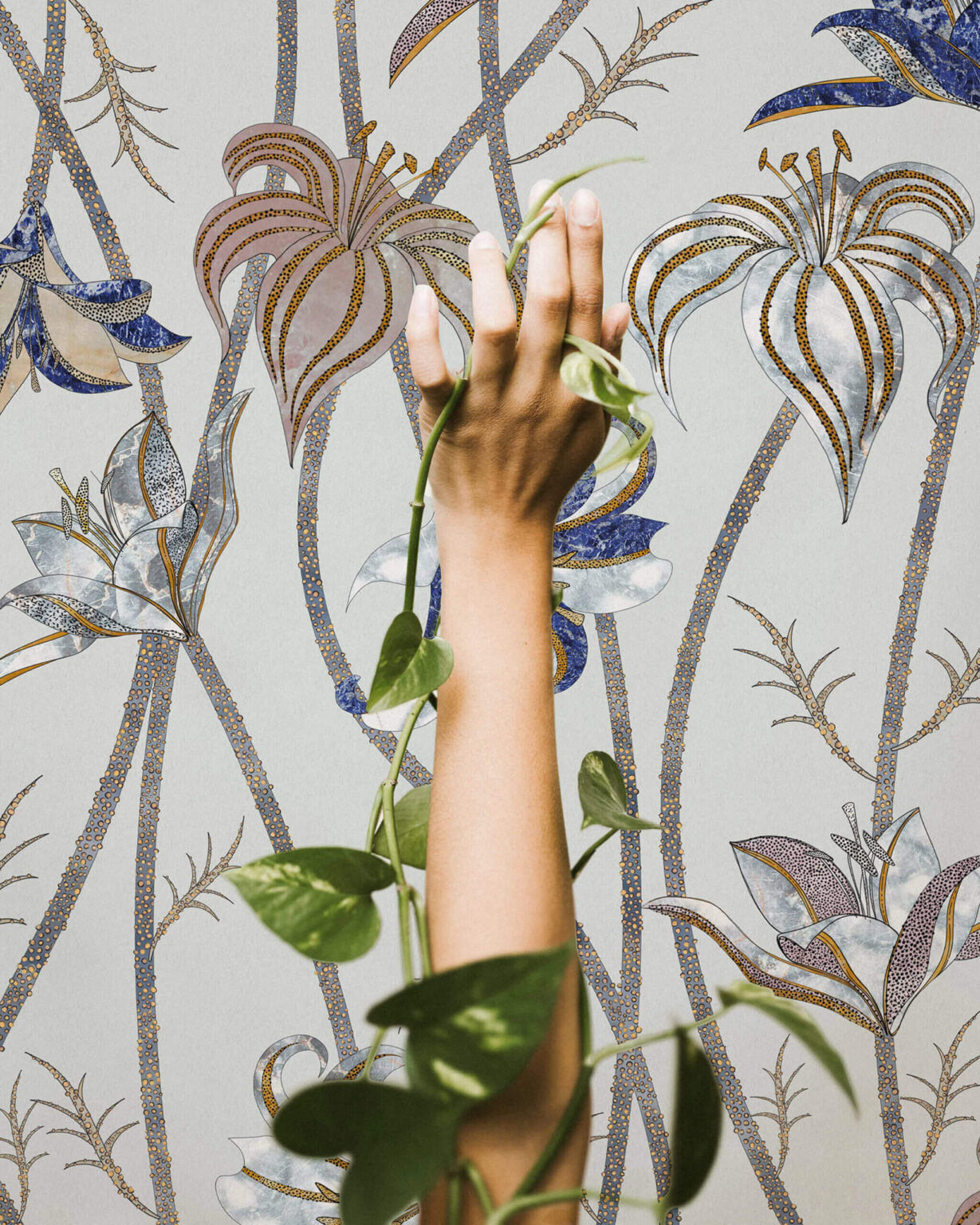 Fiori Ghiaccio | Wallpaper — carta da parati MaVoix by Marika Tardio