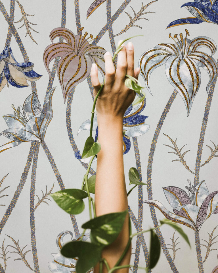 Fiori Ghiaccio | Wallpaper — carta da parati MaVoix by Marika Tardio