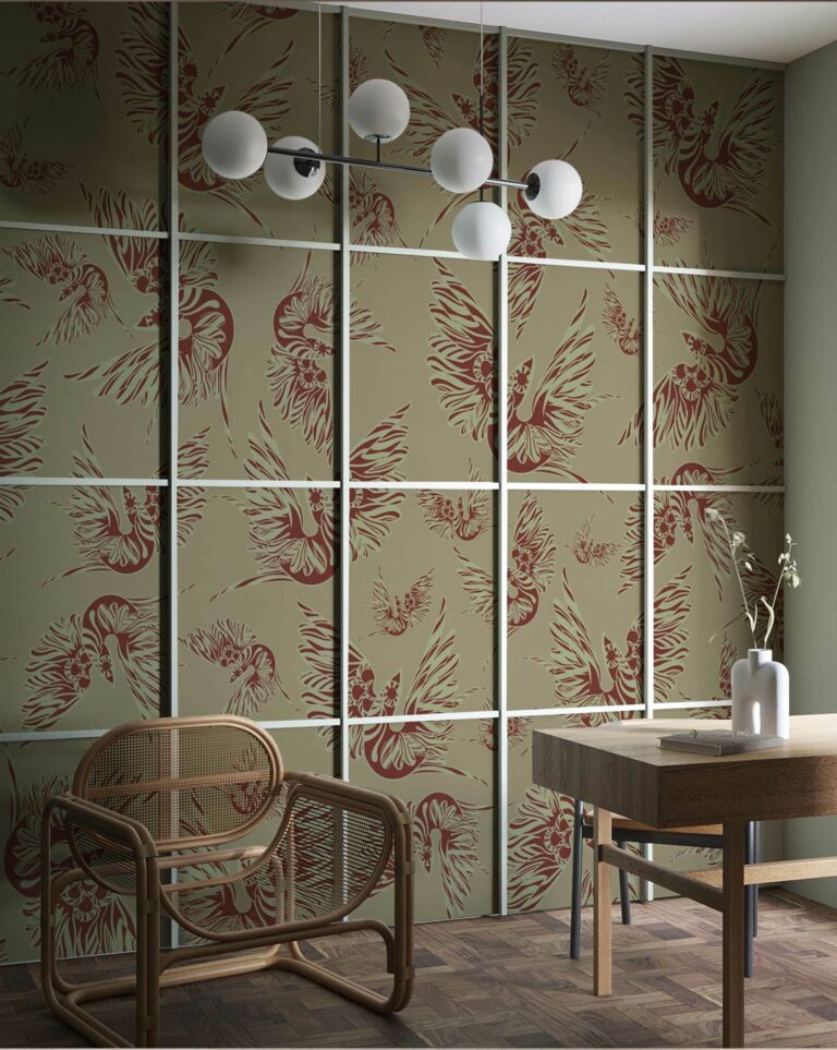 Misteriosa Beige & Terra di Siena | Wallpaper — carta da parati MaVoix by Leonardo Dini