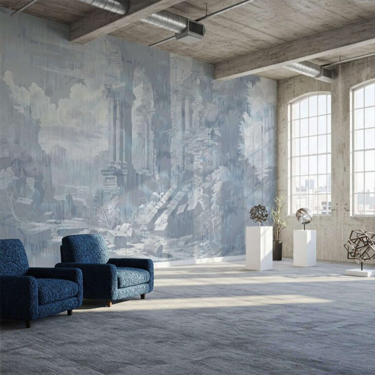 Storm of Stones and Shadows Light Blue Edition | Wallpaper — carta da parati MaVoix by Magnus Gjoen