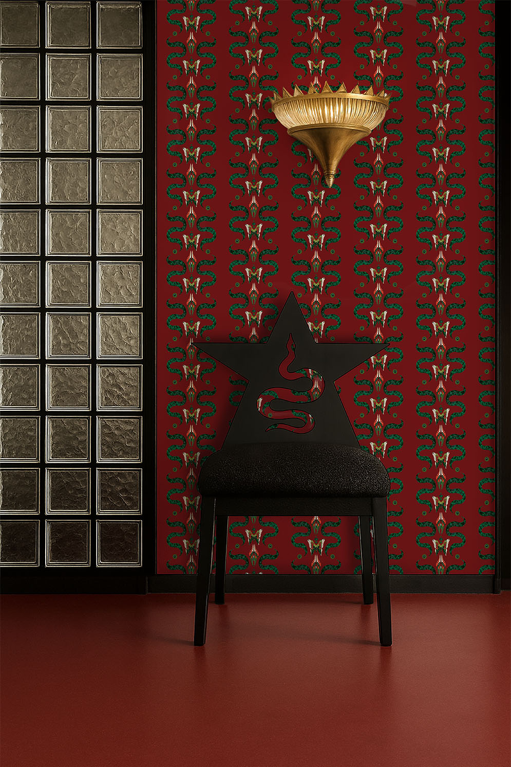Zigzag Bugs Ruby | Wallpaper โ carta da parati MaVoix by Fanny Garnichat