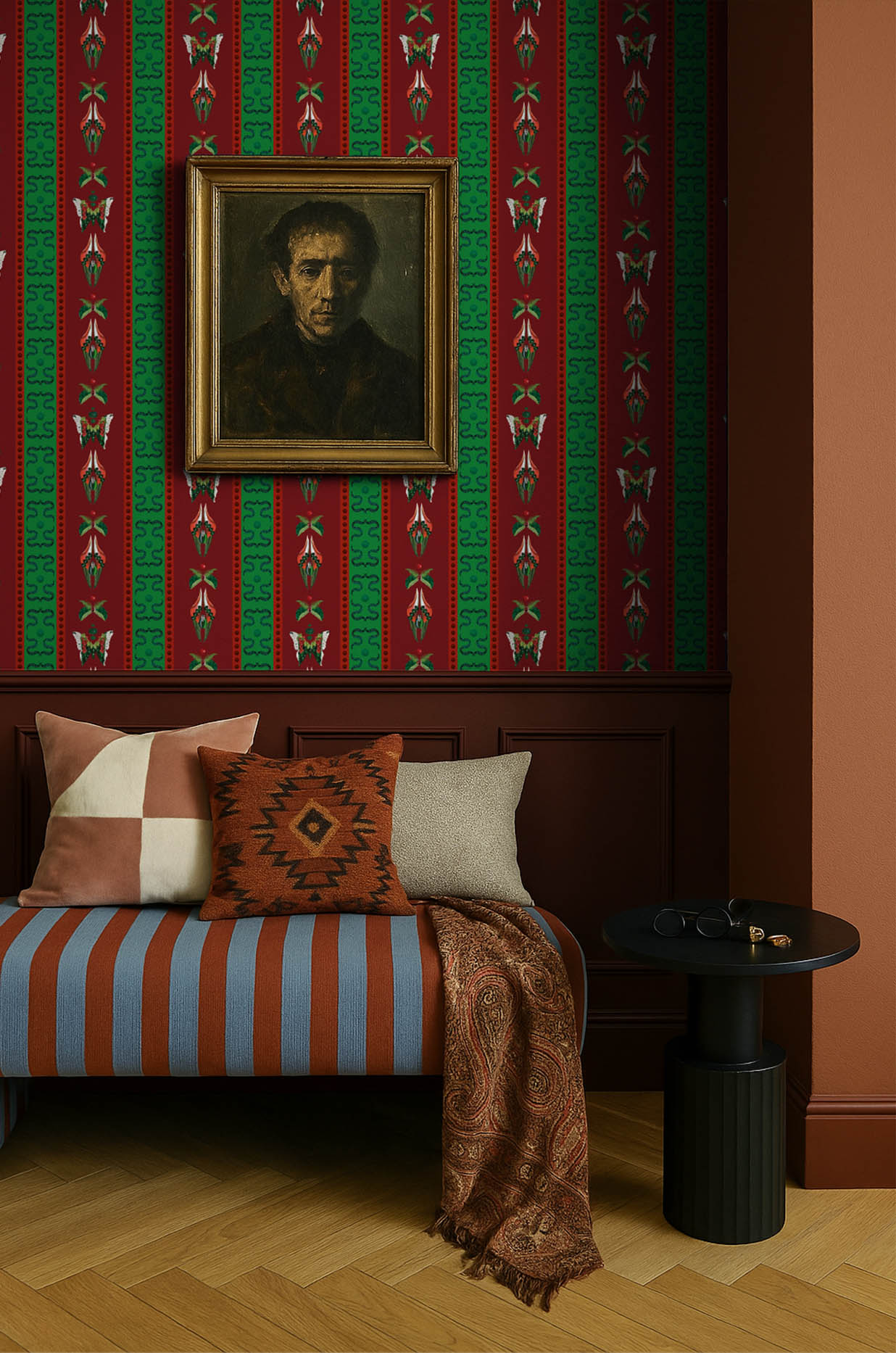 Bugs Lines Ruby | Wallpaper โ carta da parati MaVoix by Fanny Garnichat