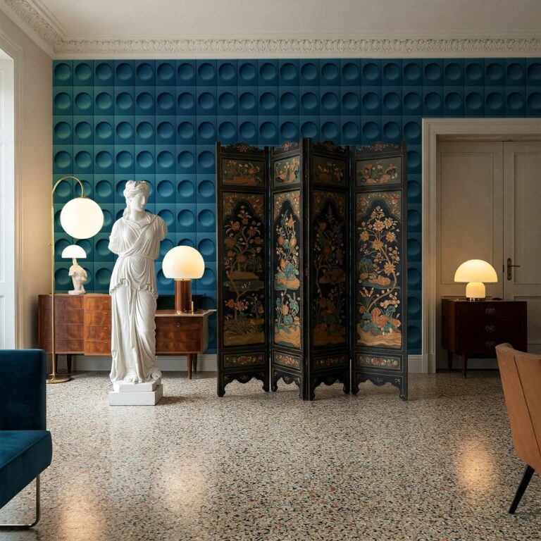 Rosetta Blu Mediceo | Wallpaper — carta da parati MaVoix by Costantino Gucci
