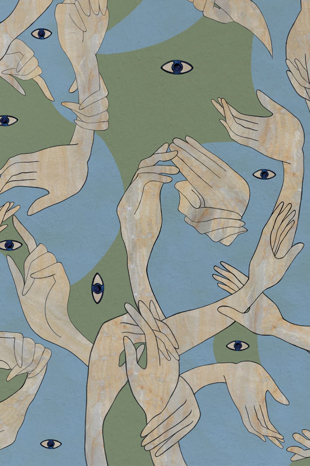 Uno, Nessuno Camouflage Chiaro | Wallpaper — carta da parati MaVoix by Marika Tardio