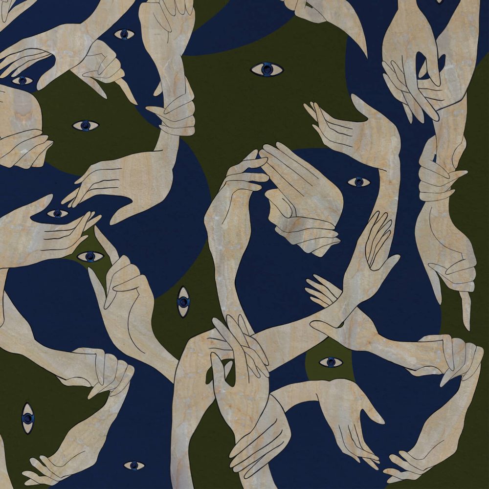 Uno, Nessuno Camouflage Scuro | Wallpaper — carta da parati MaVoix by Marika Tardio