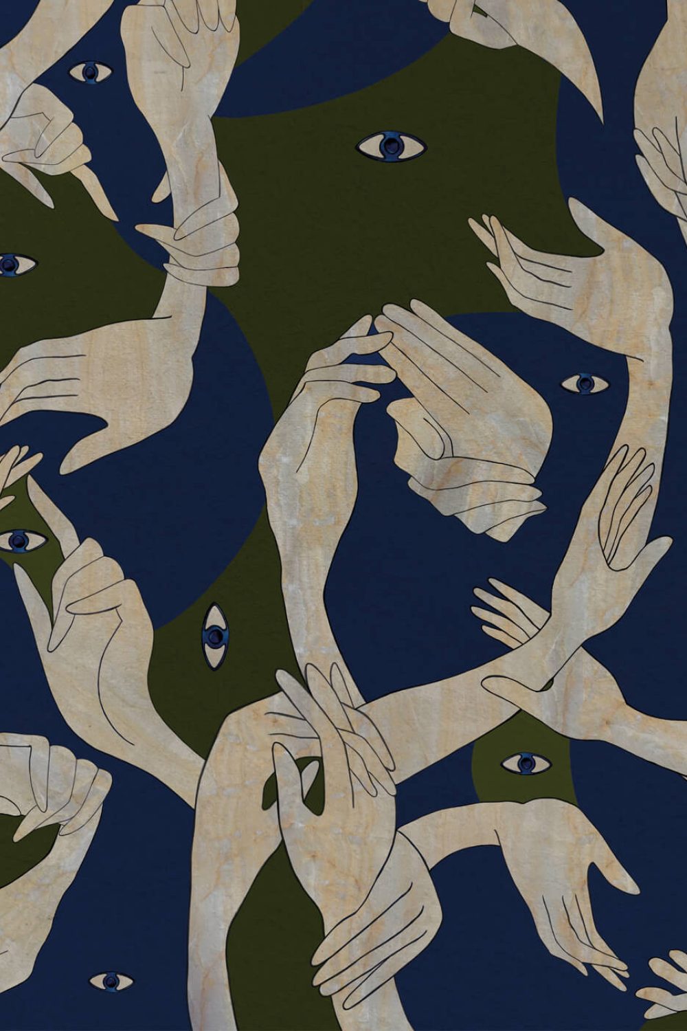 Uno, Nessuno Camouflage Scuro | Wallpaper — carta da parati MaVoix by Marika Tardio