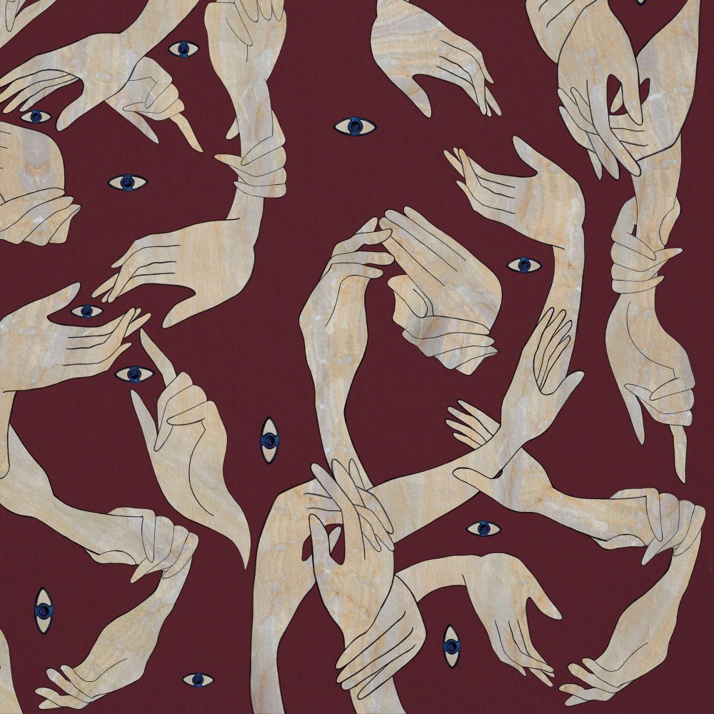 Uno, Nessuno Red Classic Burgundy | Wallpaper — carta da parati MaVoix by Marika Tardio