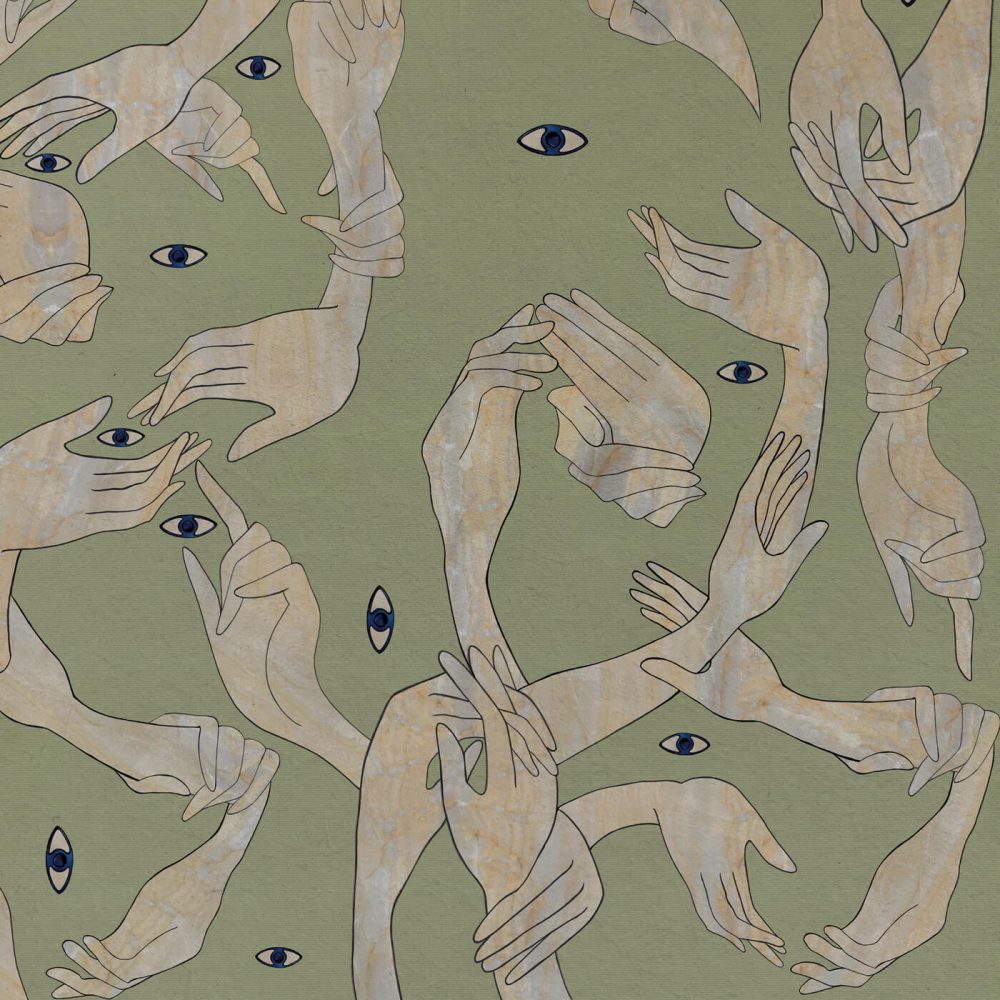 Uno, Nessuno Verde Prato | Wallpaper — carta da parati MaVoix by Marika Tardio