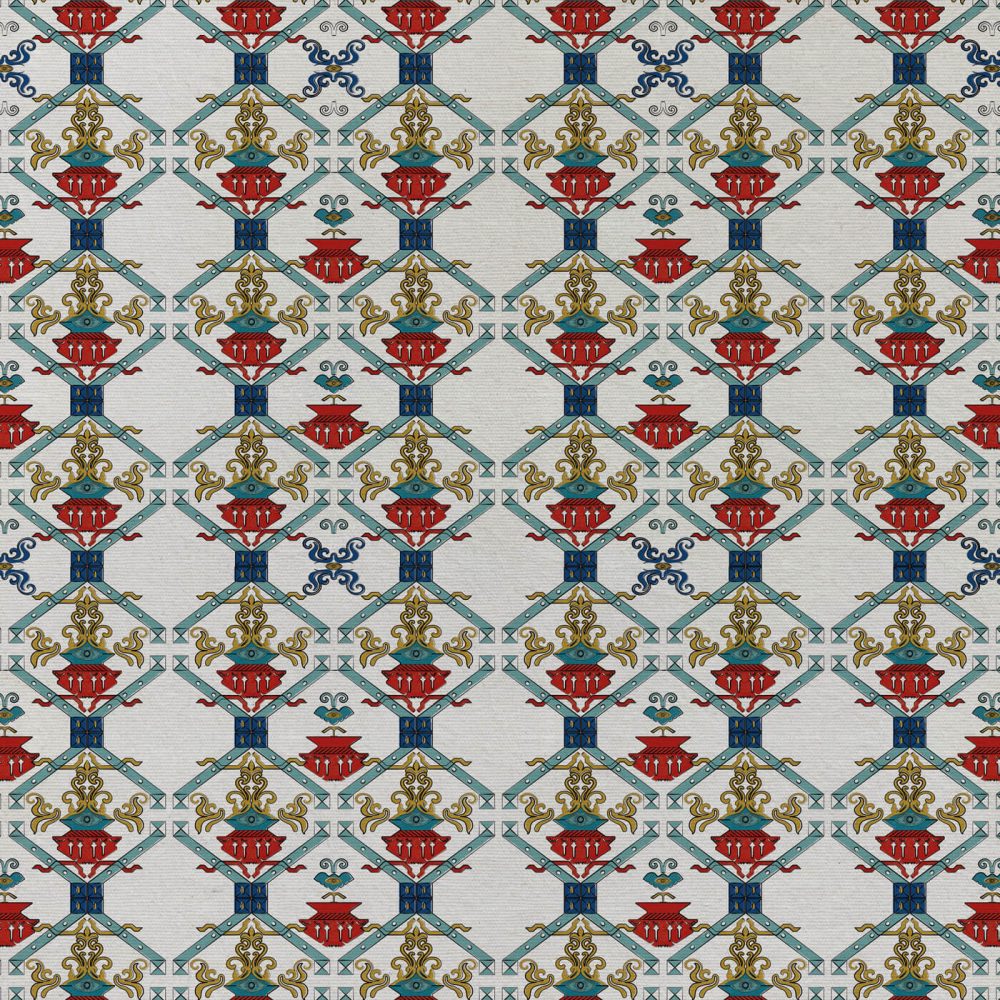 Ricamo Quattro Colori | Wallpaper — carta da parati MaVoix by Marika Tardio
