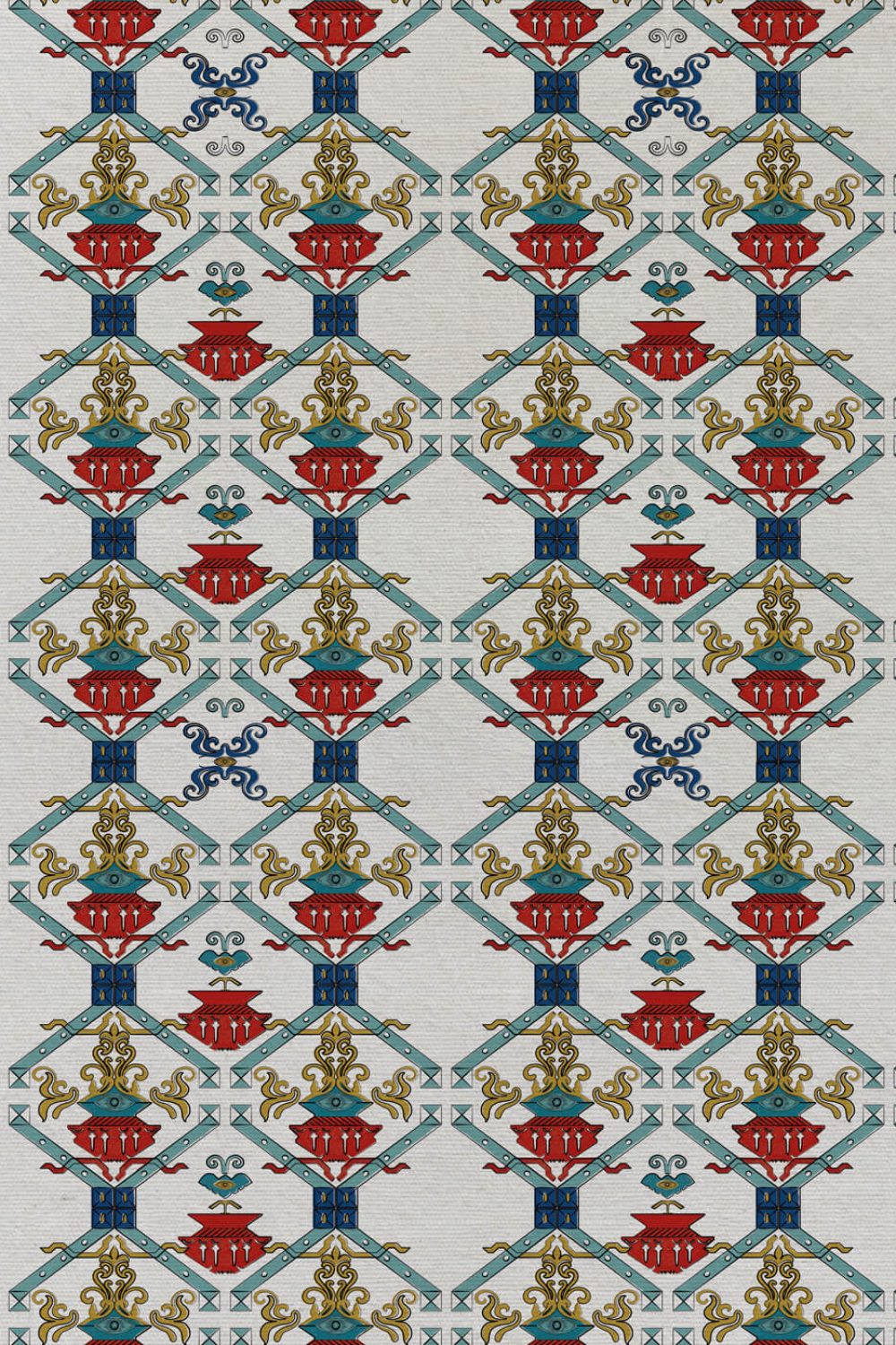 Ricamo Quattro Colori | Wallpaper โ carta da parati MaVoix by Marika Tardio