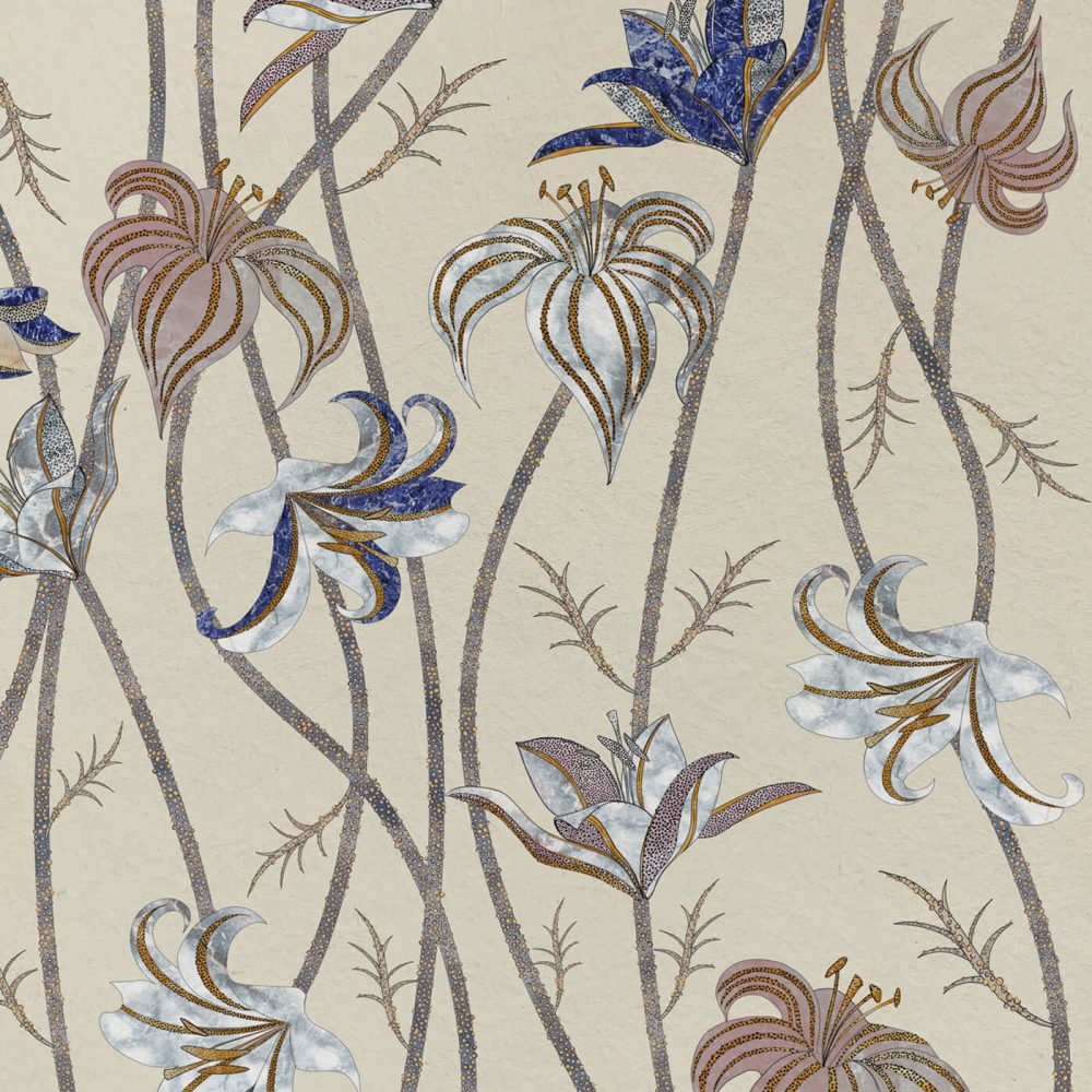 Fiori Caffellatte | Wallpaper — carta da parati MaVoix by Marika Tardio