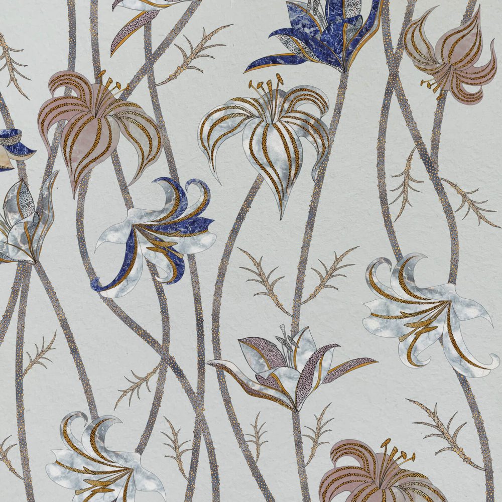 Fiori Ghiaccio | Wallpaper — carta da parati MaVoix by Marika Tardio