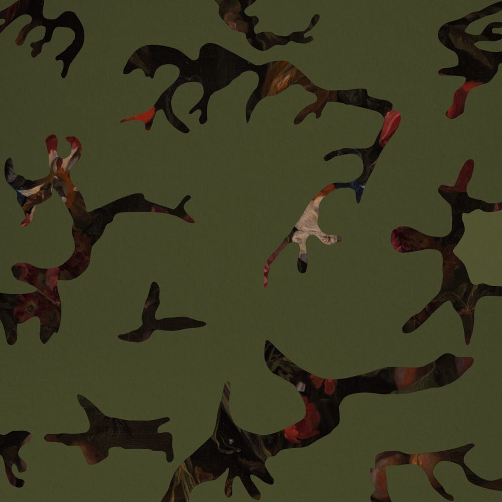 Find me in the Dark Verde Militare | Wallpaper — carta da parati MaVoix by Magnus Gjoen