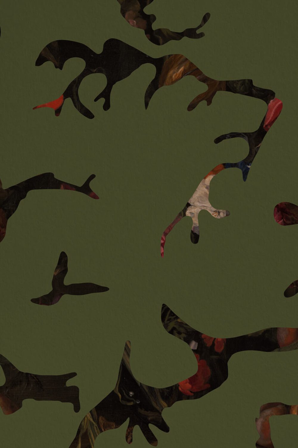 Find me in the Dark Verde Militare | Wallpaper — carta da parati MaVoix by Magnus Gjoen