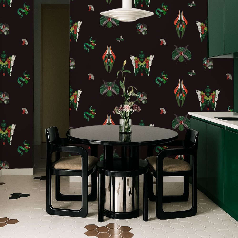 Jewelry Bugs Onyx | Wallpaper — carta da parati MaVoix by Fanny Garnichat