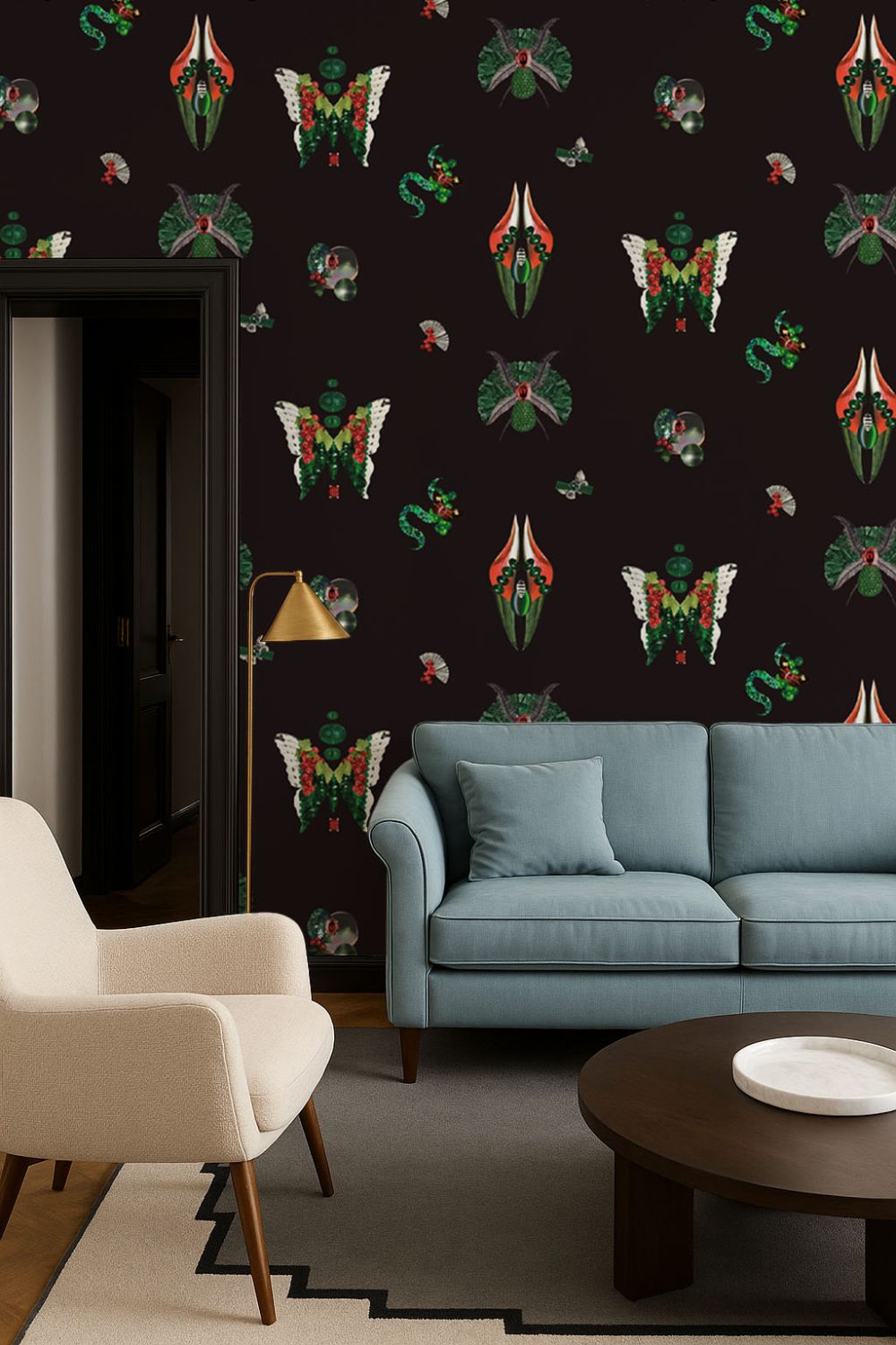 Jewelry Bugs Onyx | Wallpaper — carta da parati MaVoix by Fanny Garnichat