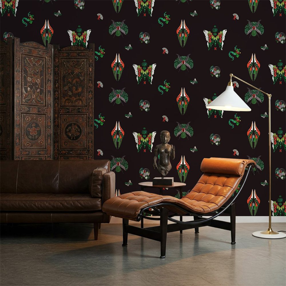 Jewelry Bugs Onyx | Wallpaper — carta da parati MaVoix by Fanny Garnichat