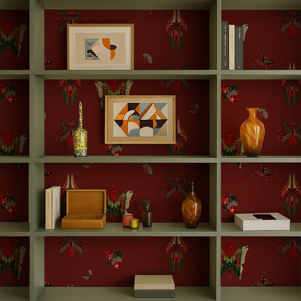 Jewelry Bugs Ruby | Wallpaper — carta da parati MaVoix by Fanny Garnichat