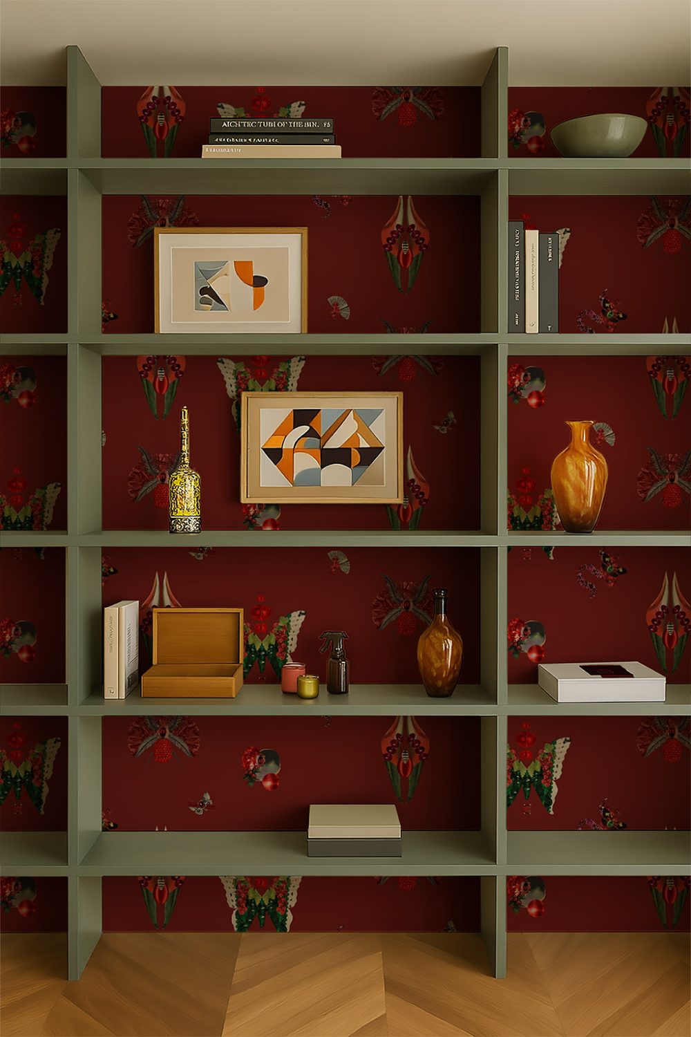 Jewelry Bugs Ruby | Wallpaper — carta da parati MaVoix by Fanny Garnichat