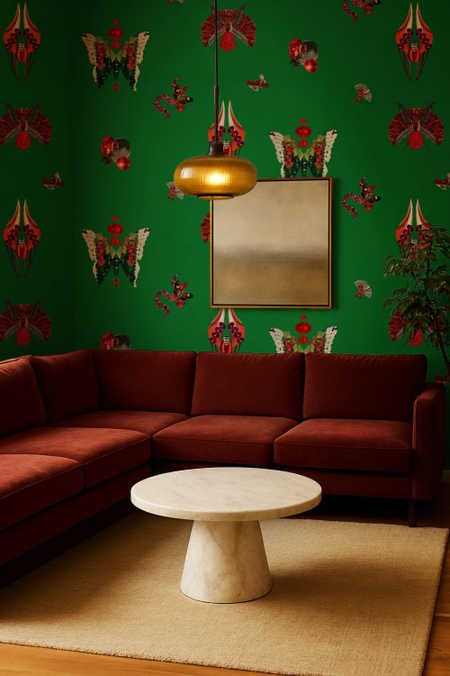 Jewelry Bugs Jade – Wallpaper — carta da parati MaVoix by Fanny Garnichat