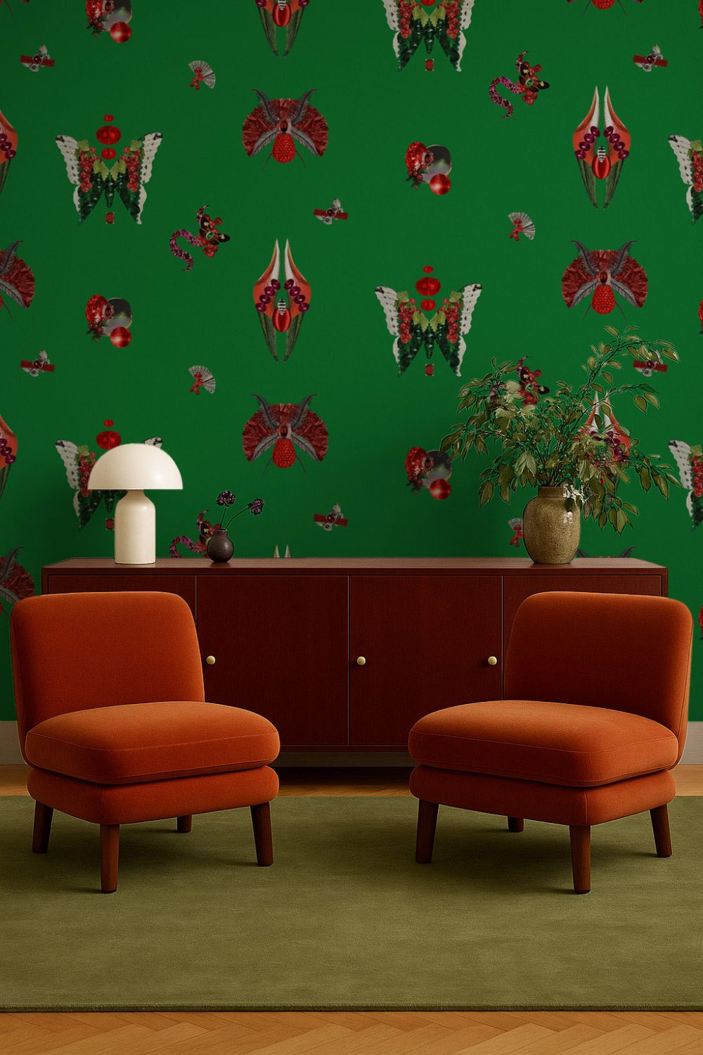 Jewelry Bugs Jade – Wallpaper — carta da parati MaVoix by Fanny Garnichat