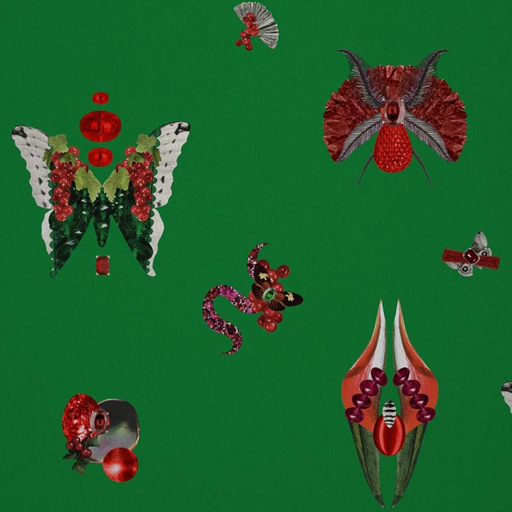 Jewelry Bugs Jade – Wallpaper — carta da parati MaVoix by Fanny Garnichat