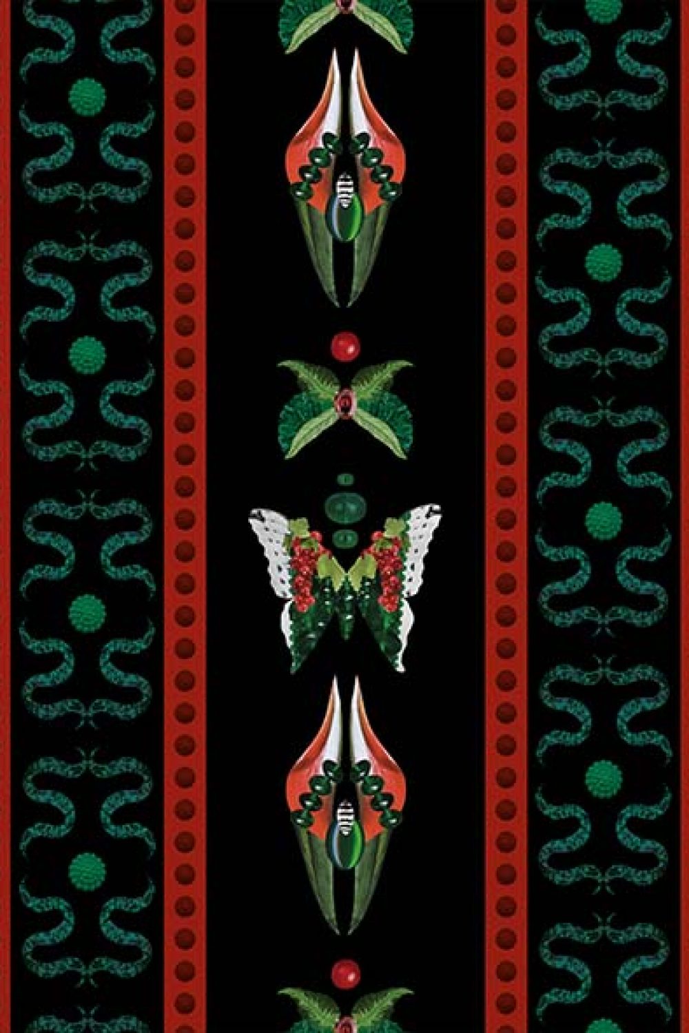 Bugs Lines Onyx | Wallpaper — carta da parati MaVoix by Fanny Garnichat