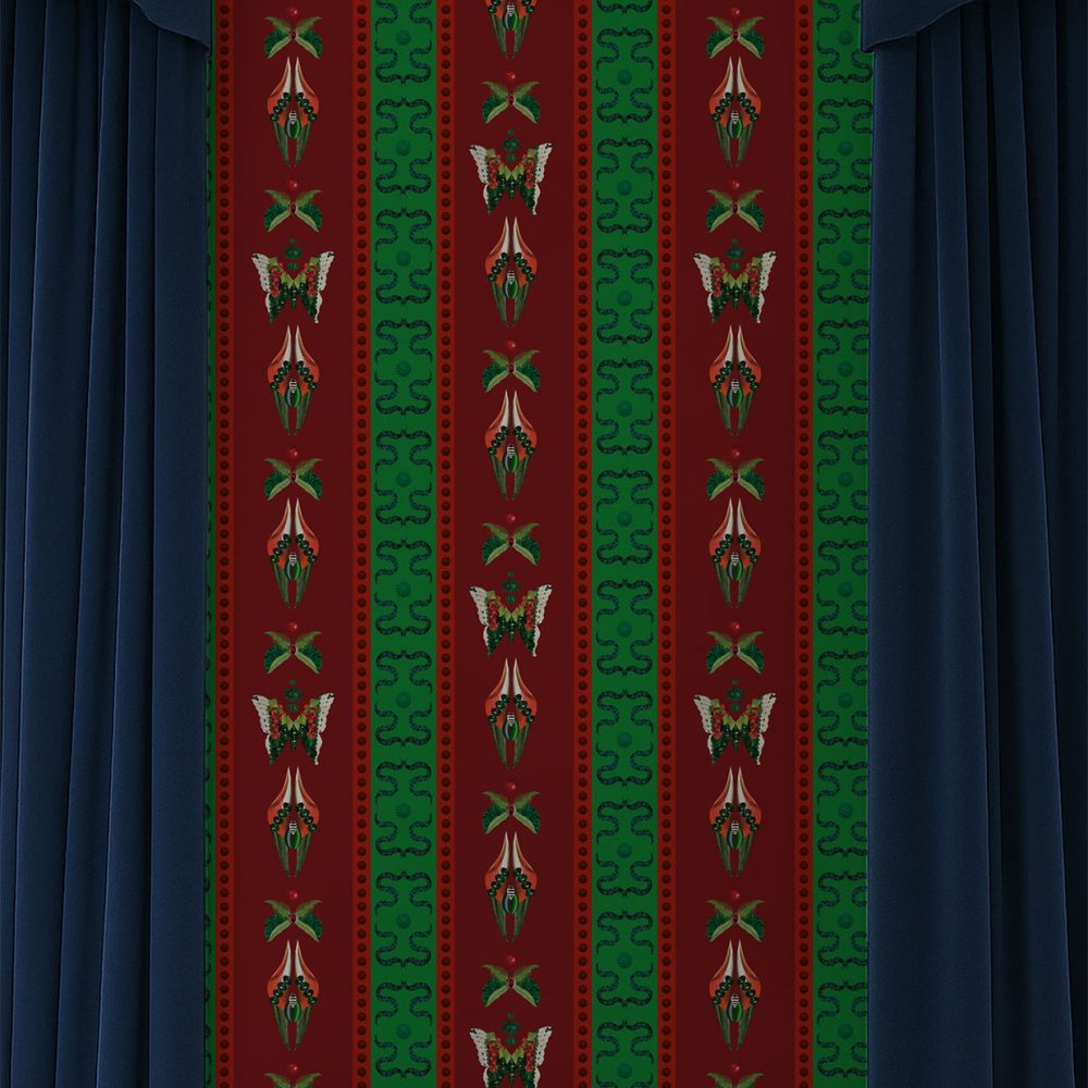 Bugs Lines Ruby | Wallpaper — carta da parati MaVoix by Fanny Garnichat