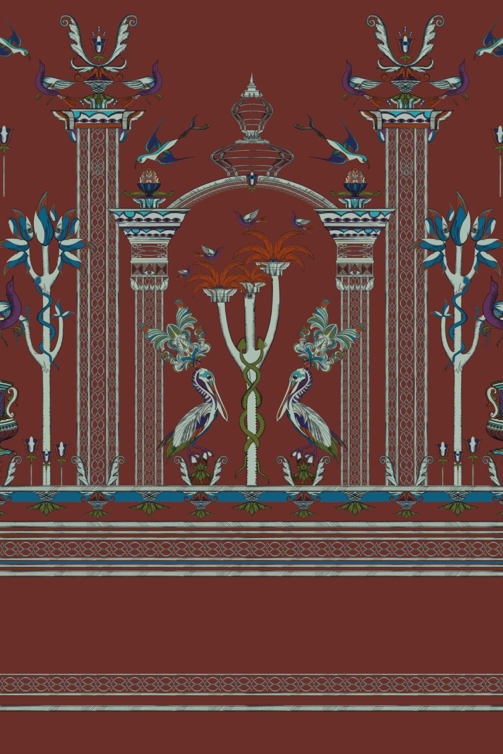 Via Salvestrina 12 Mattone Bruciato | Wallpaper — carta da parati MaVoix by Marika Tardio