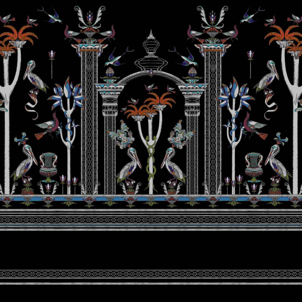 Via Salvestrina 12 Nero Mezzanotte | Wallpaper — carta da parati MaVoix by Marika Tardio
