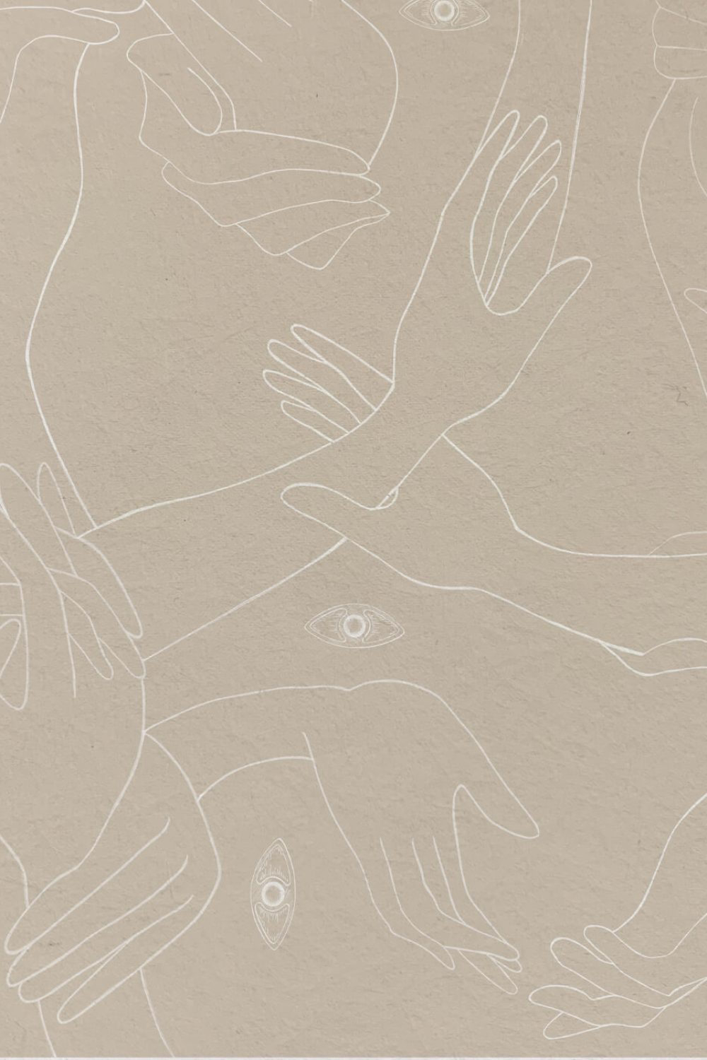 Uno, Nessuno Beige Soft | Wallpaper — carta da parati MaVoix by Marika Tardio