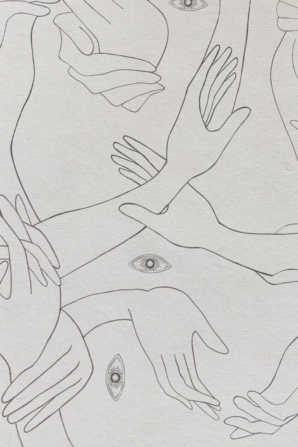Uno, Nessuno Écru Cotone | Wallpaper — carta da parati MaVoix by Marika Tardio