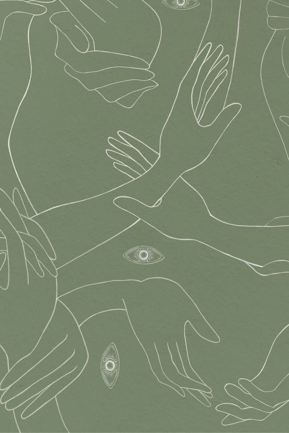 Uno, Nessuno Verde Salvia | Wallpaper — carta da parati MaVoix by Marika Tardio