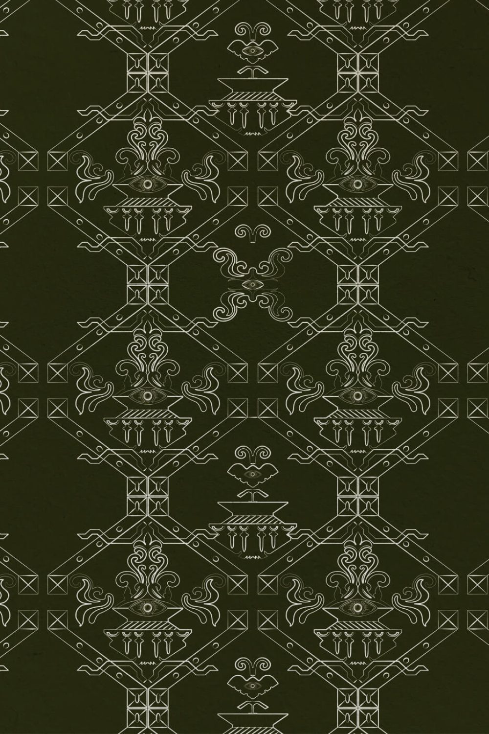 Ricamo Alga Marina | Wallpaper — carta da parati MaVoix by Marika Tardio