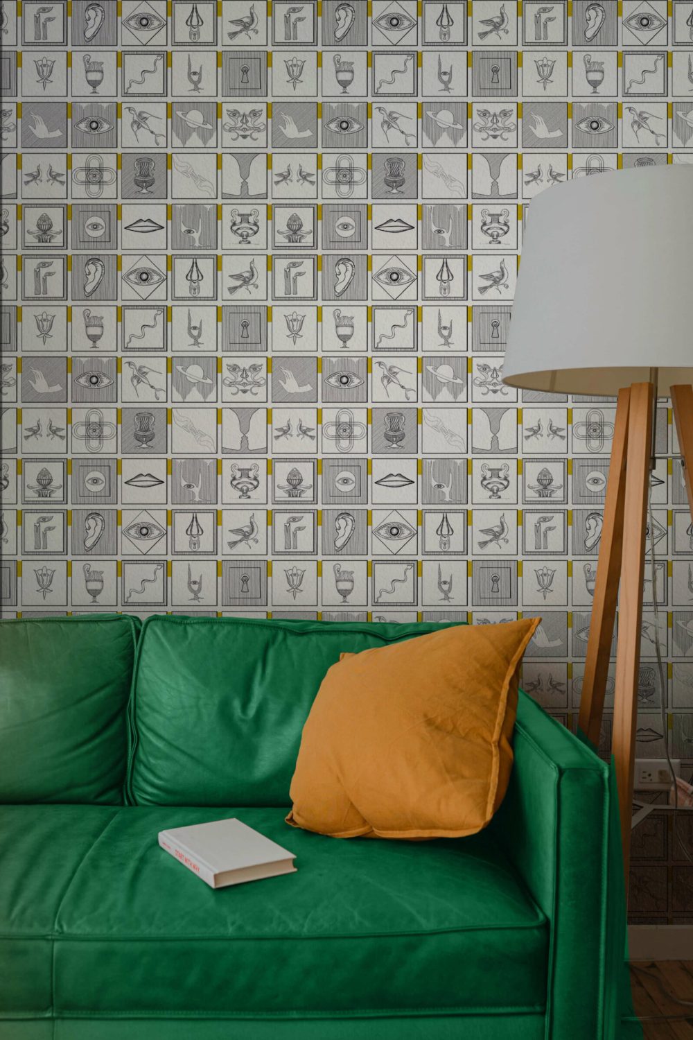 Alchemici Bianco & Giallo Zafferano | Wallpaper — carta da parati MaVoix by Marika Tardio