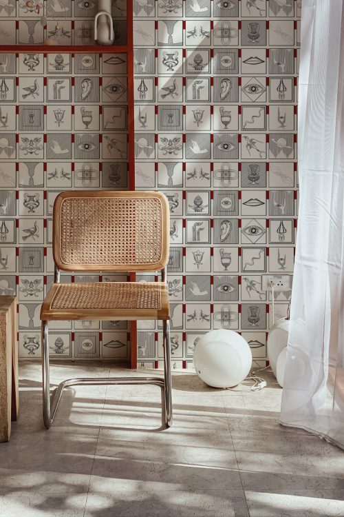 Alchemici Bianco & Rosso Merlot | Wallpaper — carta da parati MaVoix by Marika Tardio