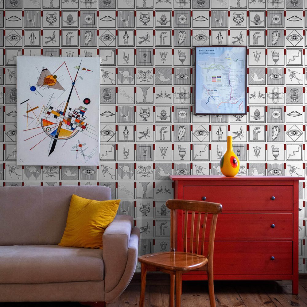 Alchemici Bianco & Rosso Merlot | Wallpaper — carta da parati MaVoix by Marika Tardio