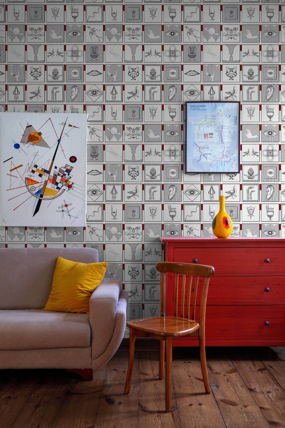 Alchemici Bianco & Rosso Merlot | Wallpaper — carta da parati MaVoix by Marika Tardio