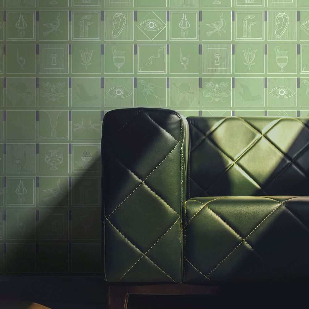 Alchemici Verde Morbido | Wallpaper — carta da parati MaVoix by Marika Tardio