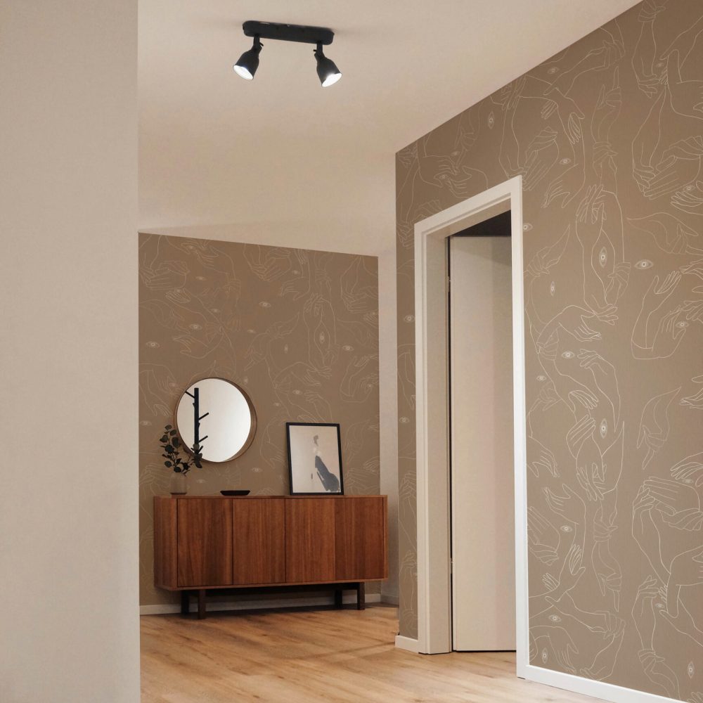 Uno, Nessuno Beige Soft | Wallpaper — carta da parati MaVoix by Marika Tardio