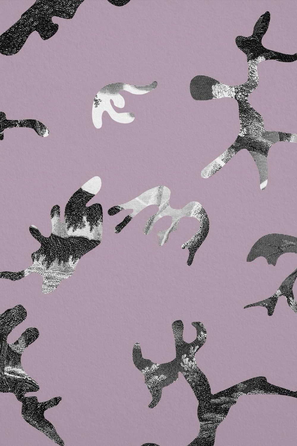 Find me in the Dark Rosa Retrò | Wallpaper — carta da parati MaVoix by Magnus Gjoen